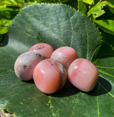 Opale rose des Andes roulée