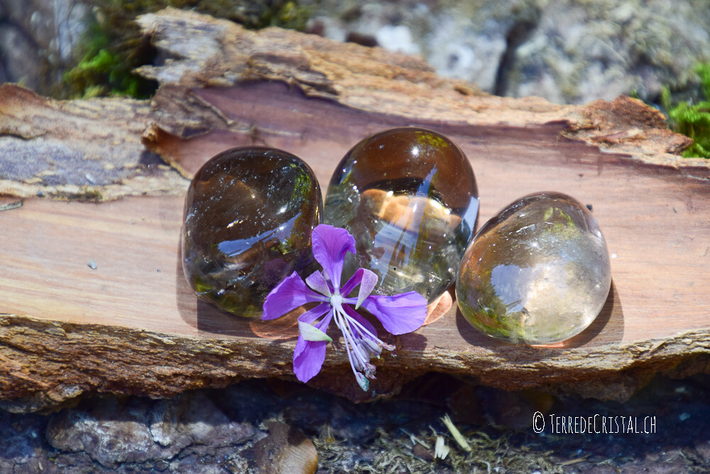 Quartz fumé roulé