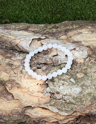 Bracelet en Quartz rose clair 8 mm
