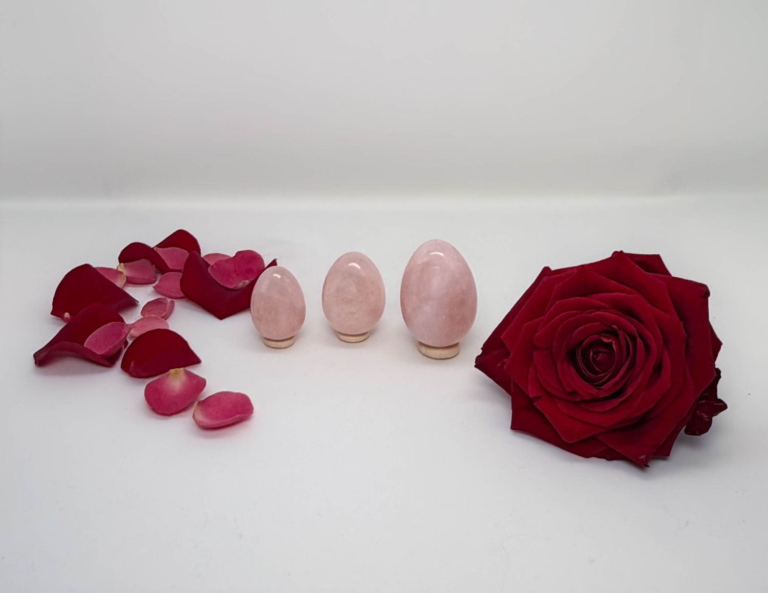 Oeuf de Yoni percé en Quartz rose, taille à choix