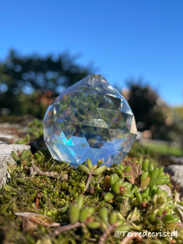 Capteur de lumière "sun catcher" irisé boule grand