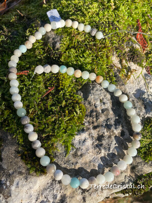 Rang d'Amazonite claire 6 et 8 mm