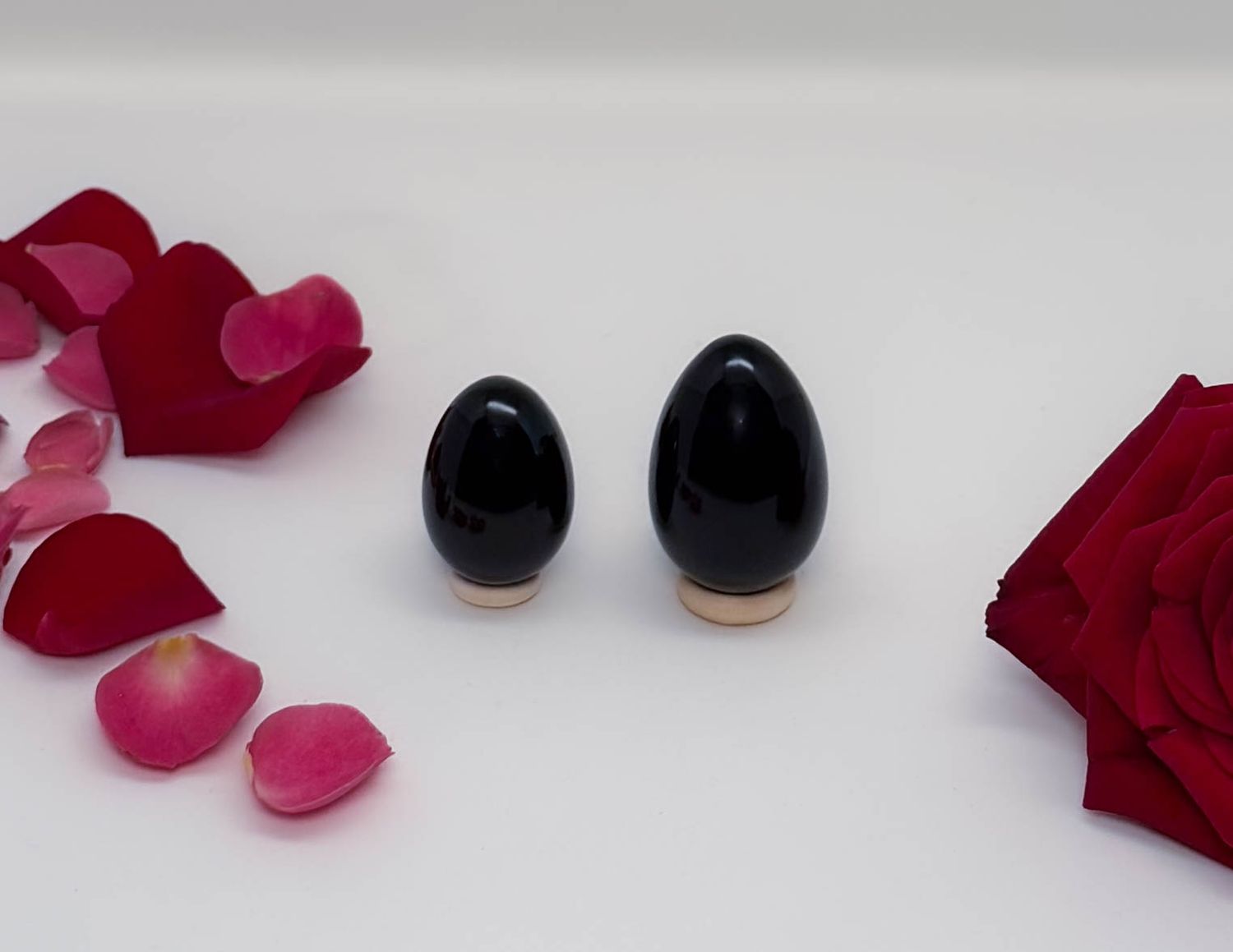 Oeuf de Yoni non percé en Obsidienne noire, taille à choix