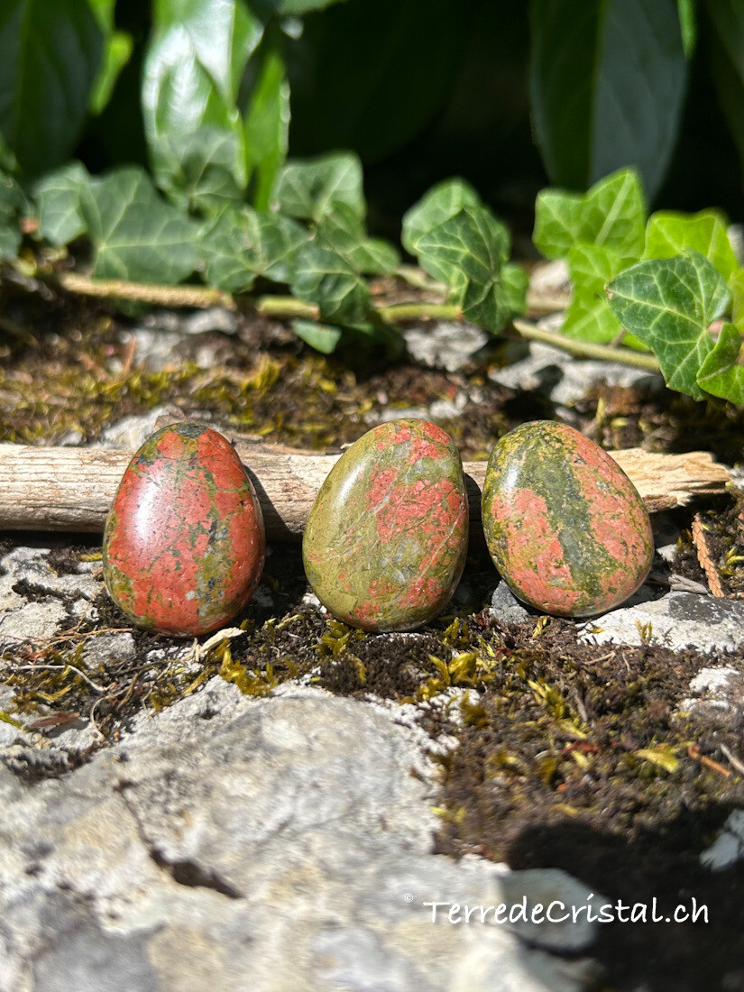Unakite percée | pendentif