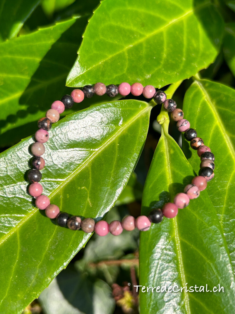 Bracelet en Rhodonite 4 mm