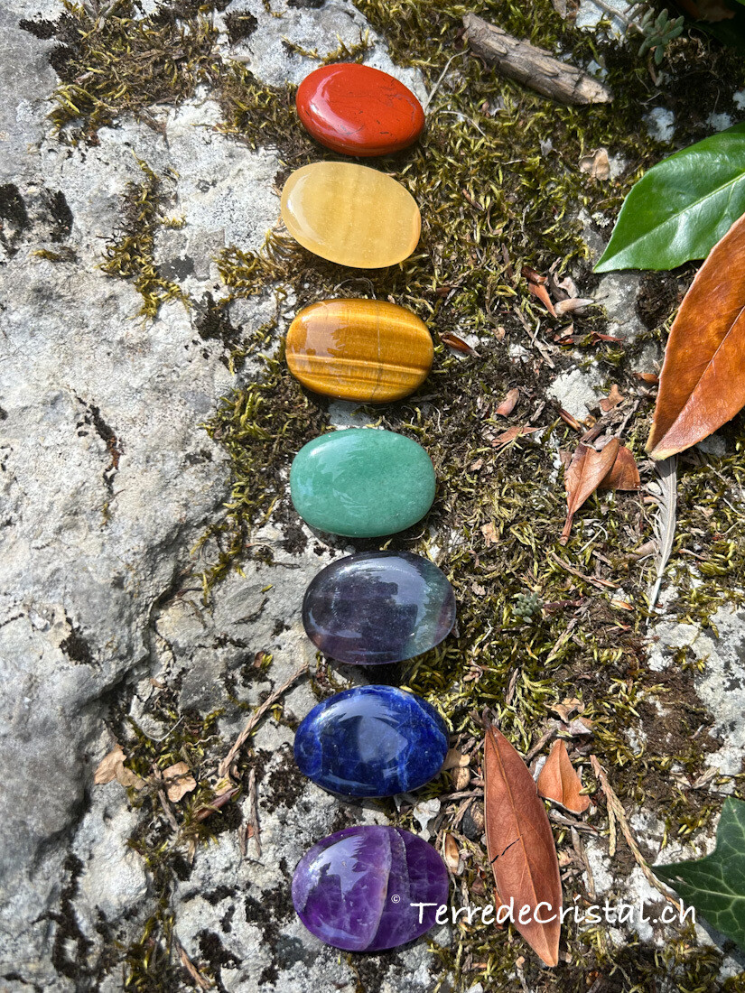 Set de pierres des 7 chakras