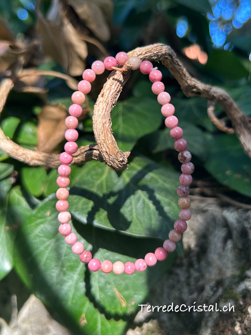Bracelet en Rhodonite du Pérou 4 mm