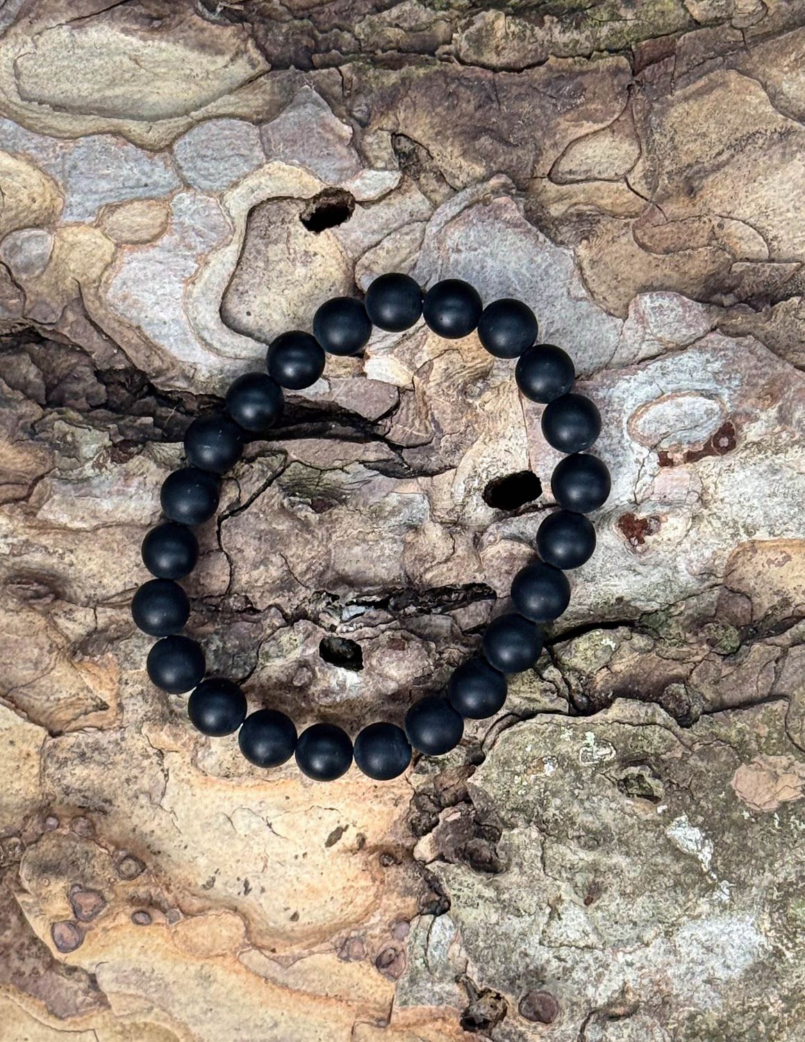 Bracelet en Onyx mat 8 mm