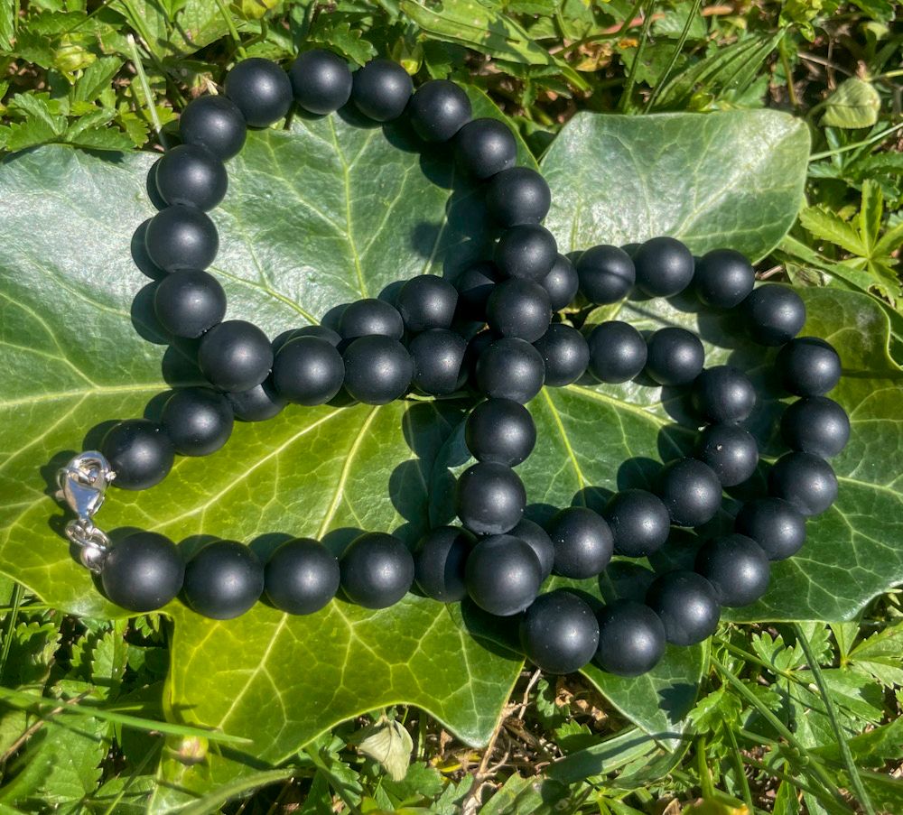 Collier en onyx 10 mm