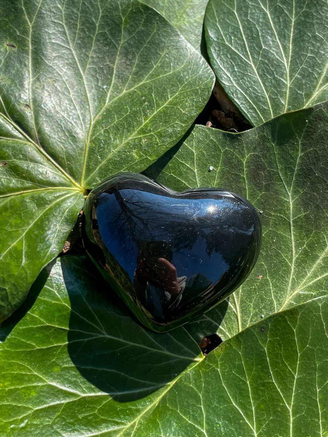 Coeur en Obsidienne oeil céleste | Obsidienne arc-en-ciel