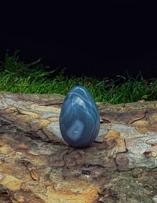 Oeuf en Jaspe polychrome