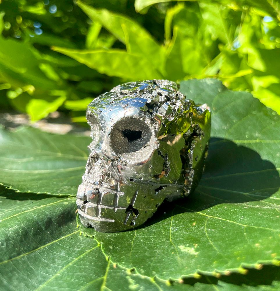 Crâne en Pyrite