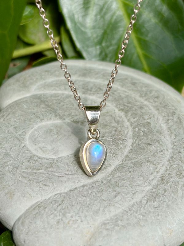 Pendentif en Pierre de lune blanche | petit