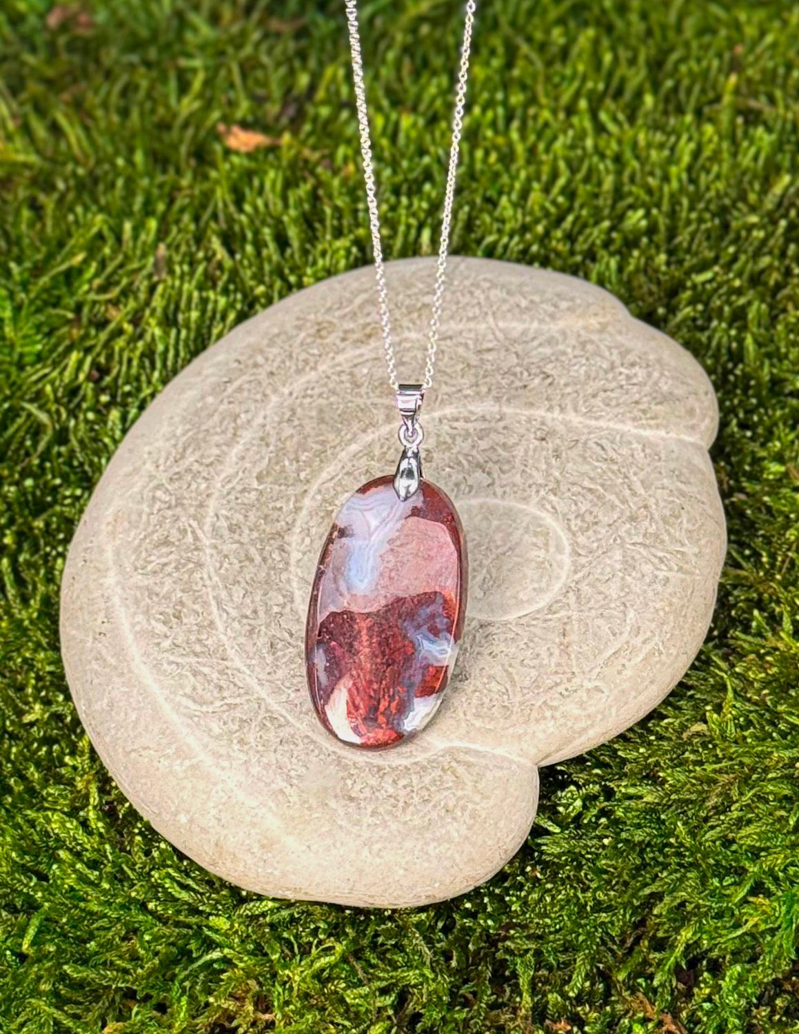 Pendentif en Jaspe rouge