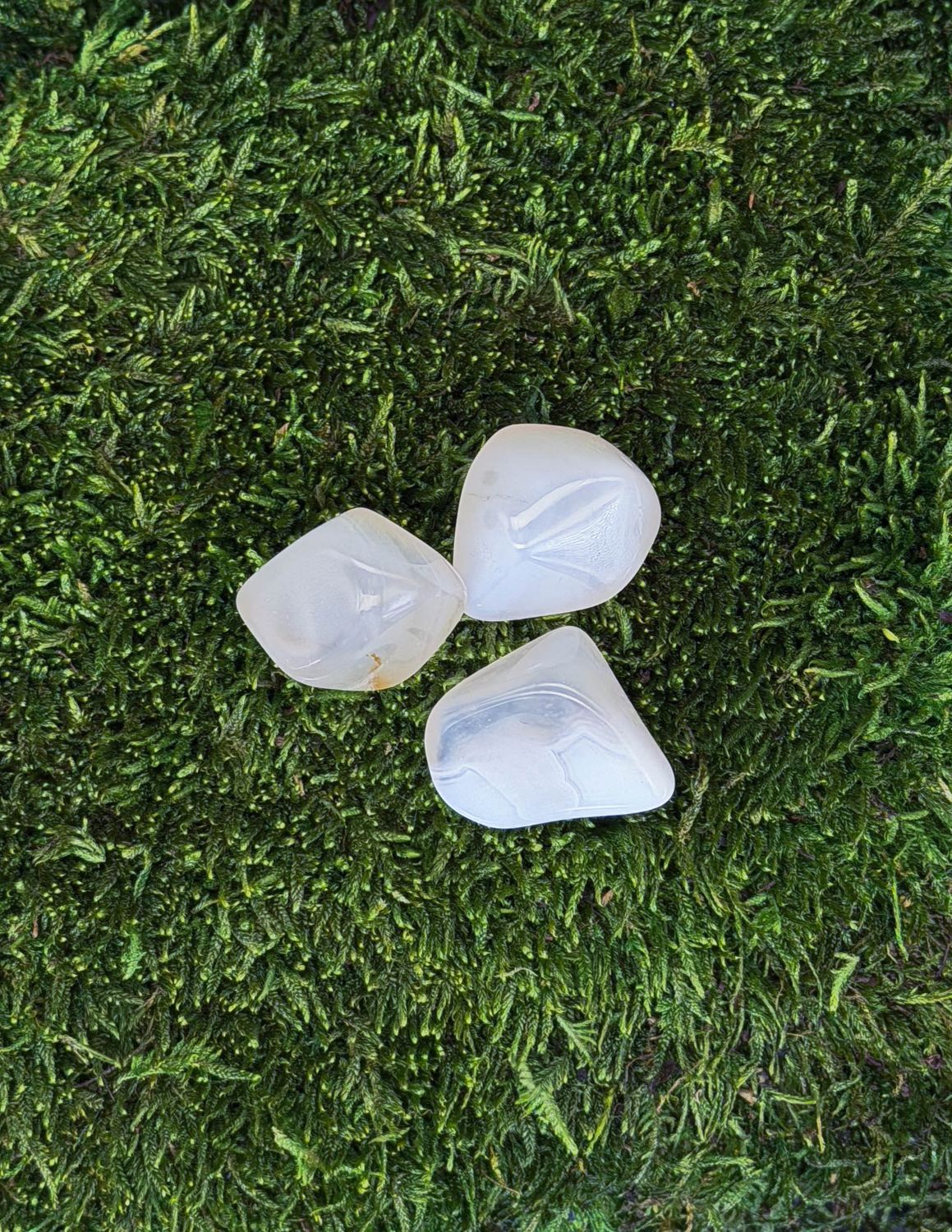 Agate blanche roulée