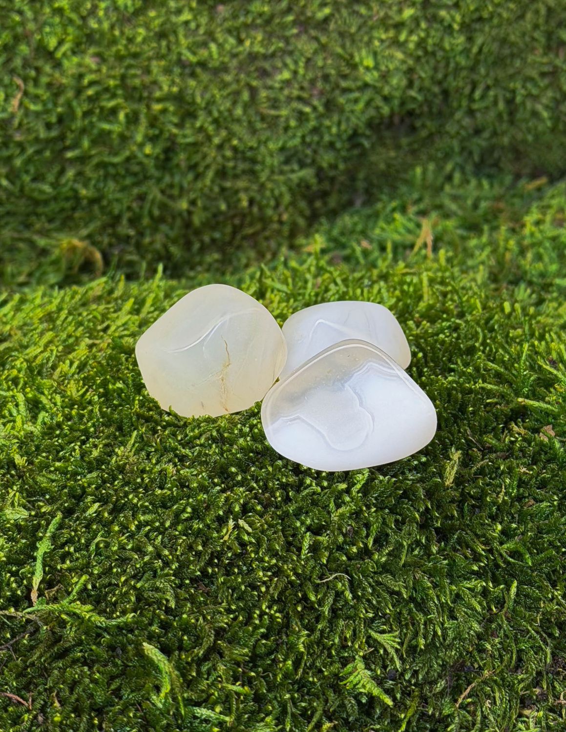 Agate blanche roulée