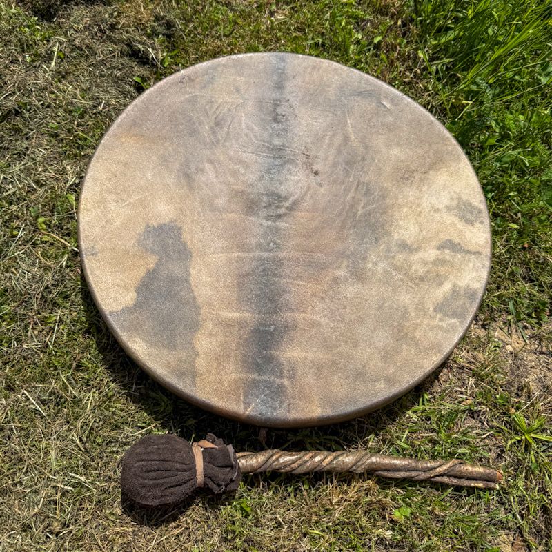 Tambour chamanique en peau de Bison