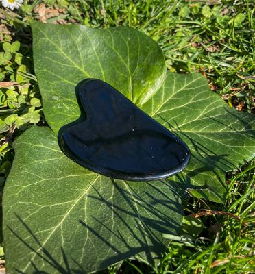 Gua Sha en Obsidienne noire