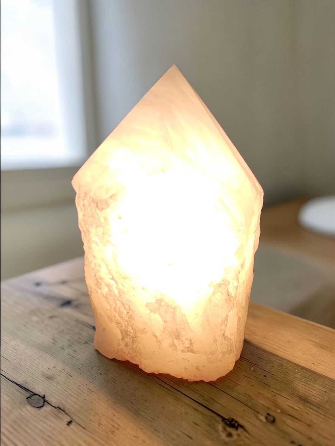 Lampe Pointe en Cristal de Roche