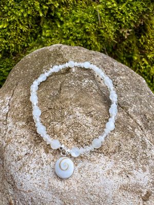 Bracelet "Protection" | Pierre de Lune blanche et Oeil de Sainte Lucie