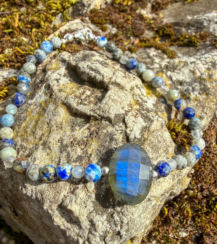 Bracelet d'intention "J'exprime ma vérité avec clarté et confiance"