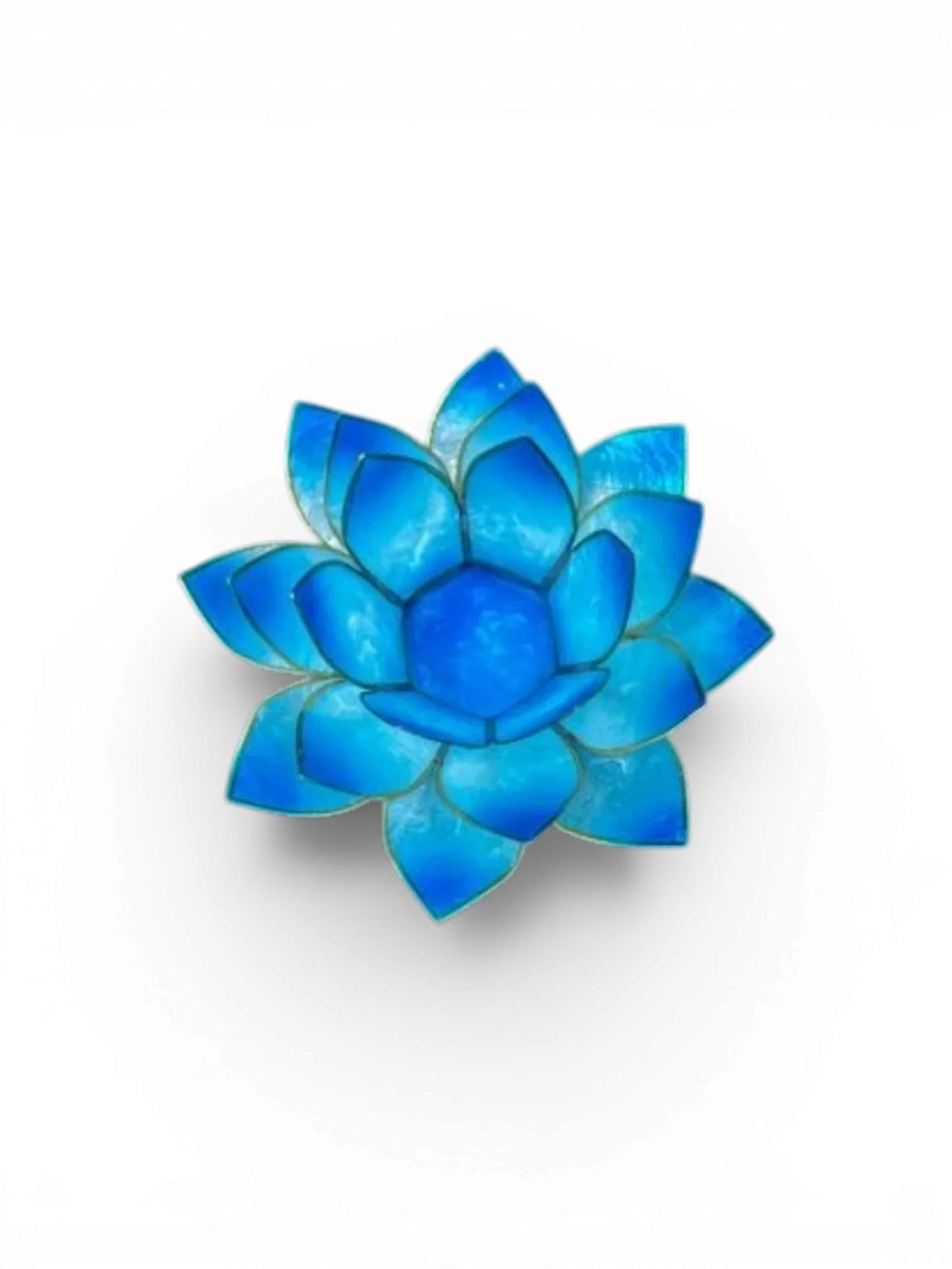 Bougeoir lotus bleu clair &amp; foncé