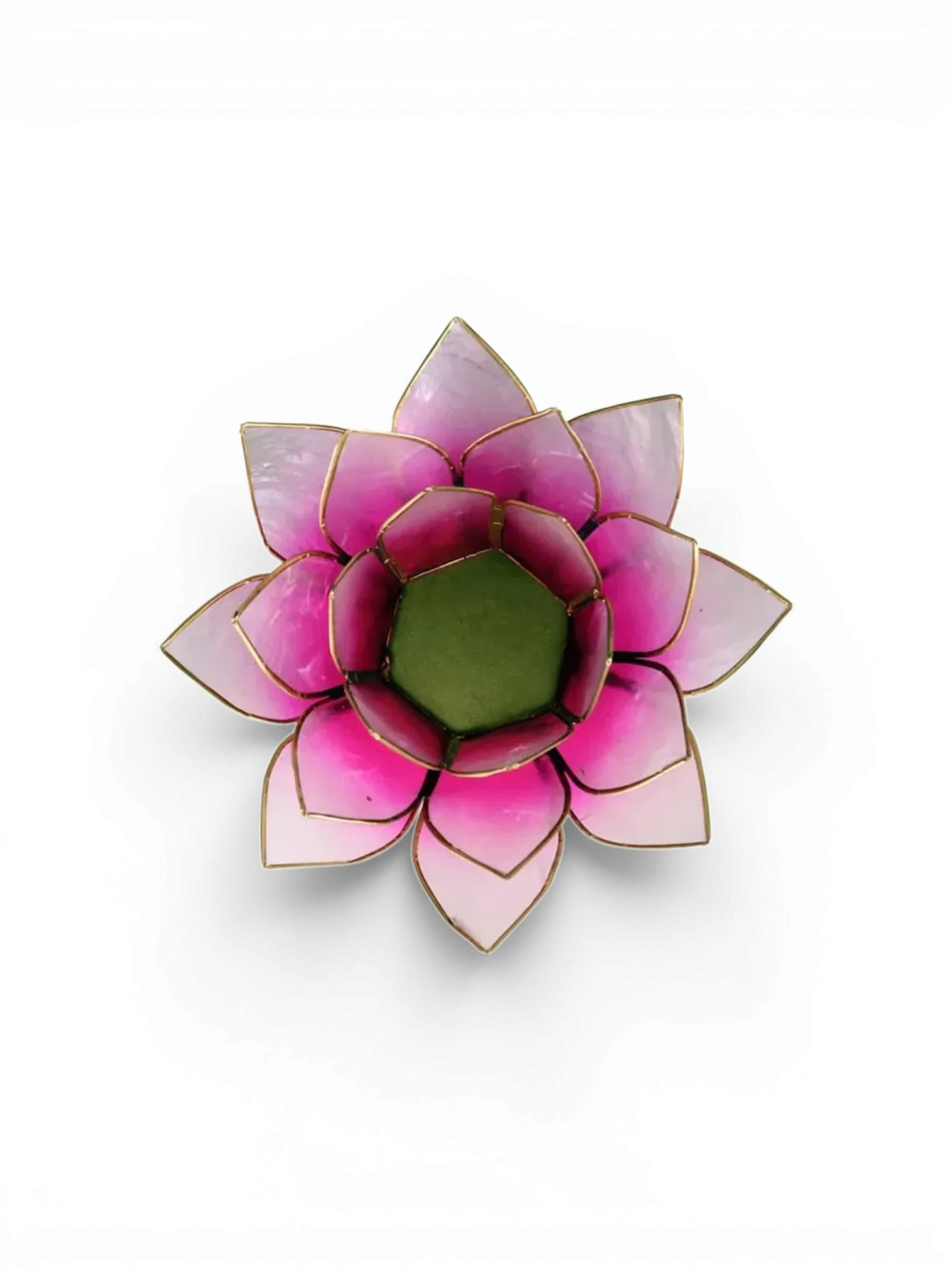 Bougeoir lotus rose