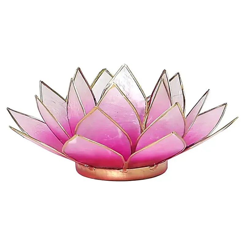 Bougeoir lotus rose