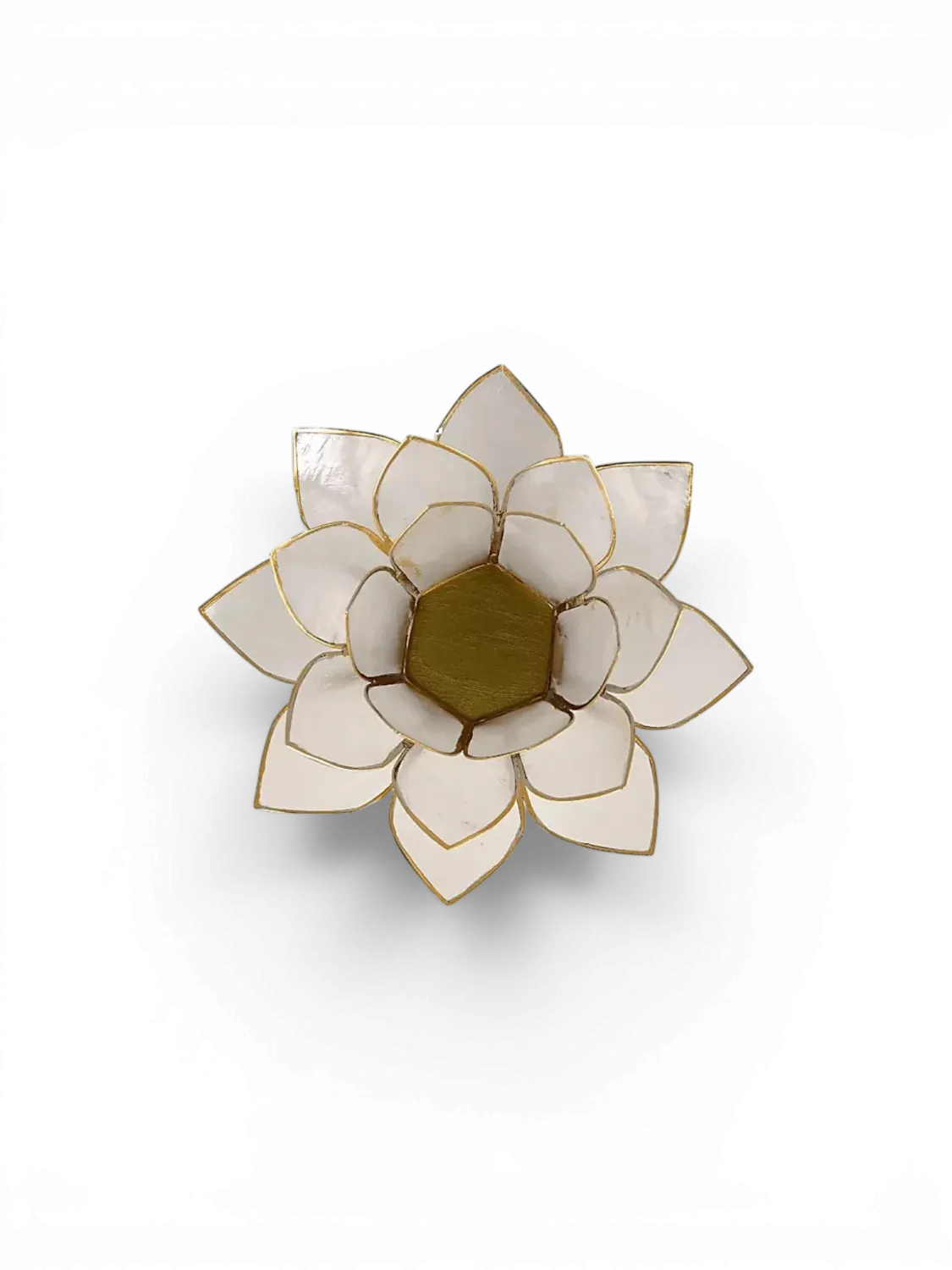 Bougeoir lotus blanc
