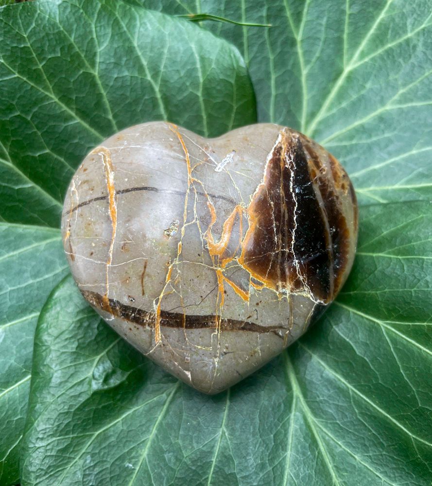 Cœur en Septaria et Calcite jaune