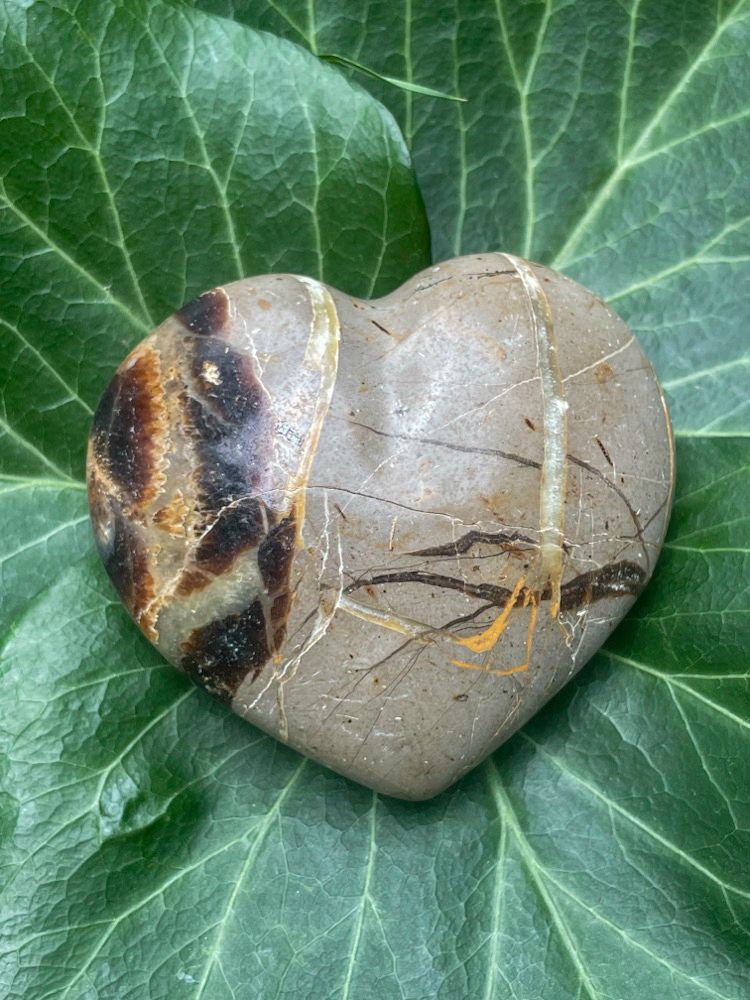 Cœur en Septaria et Calcite jaune
