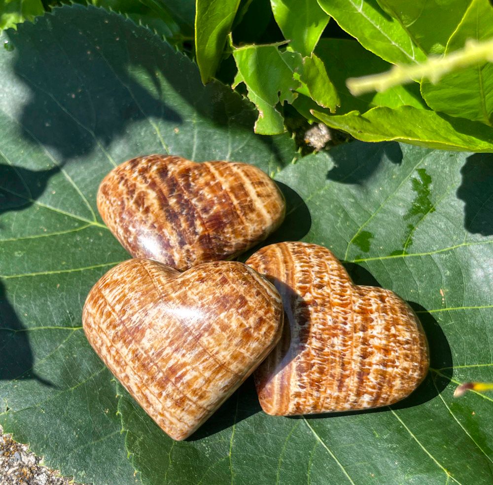 Coeur en Aragonite rubanée