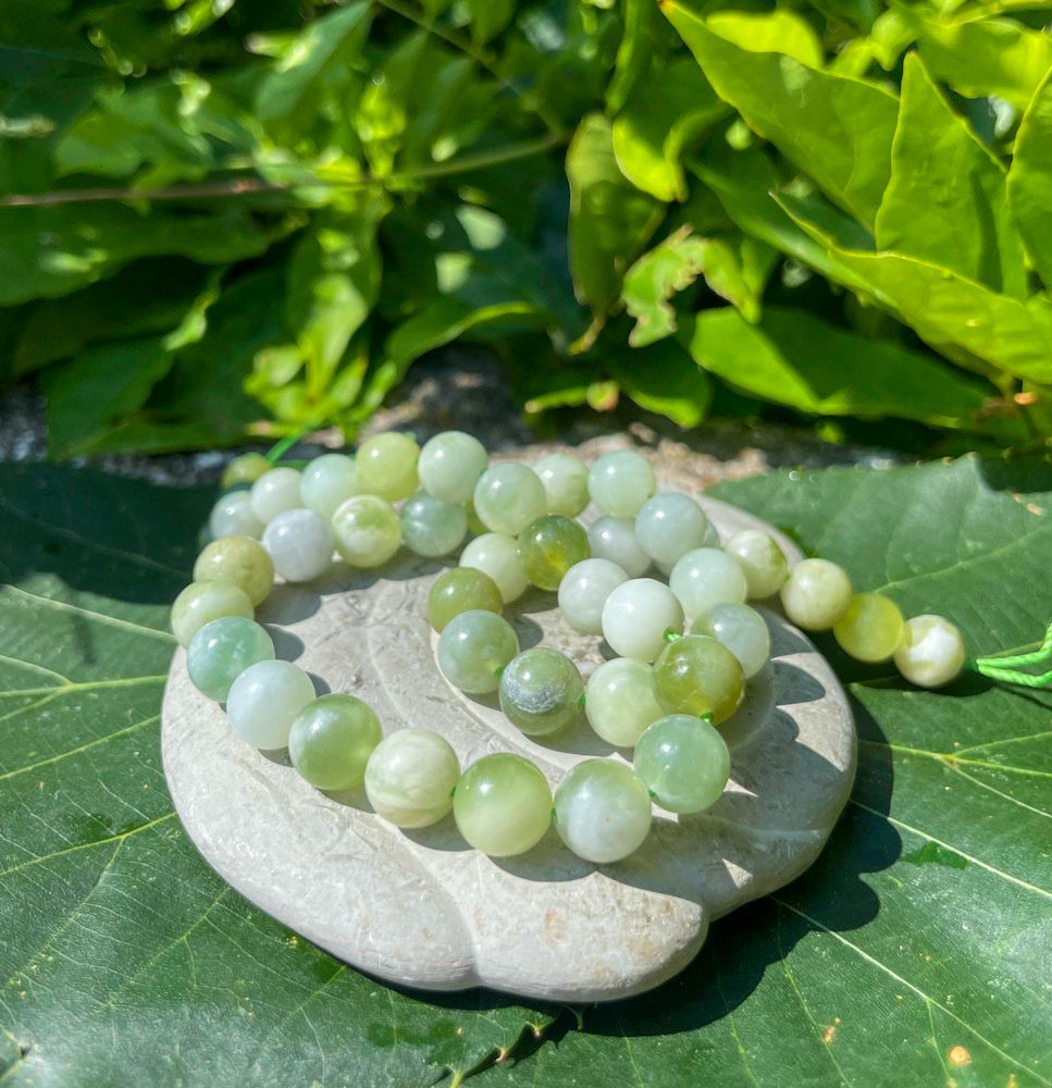 Rang de nouveau Jade vert 8 mm | Serpentine