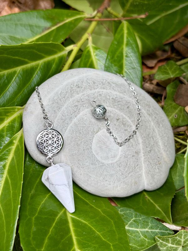 Pendule en Howlite | Fleur de Vie