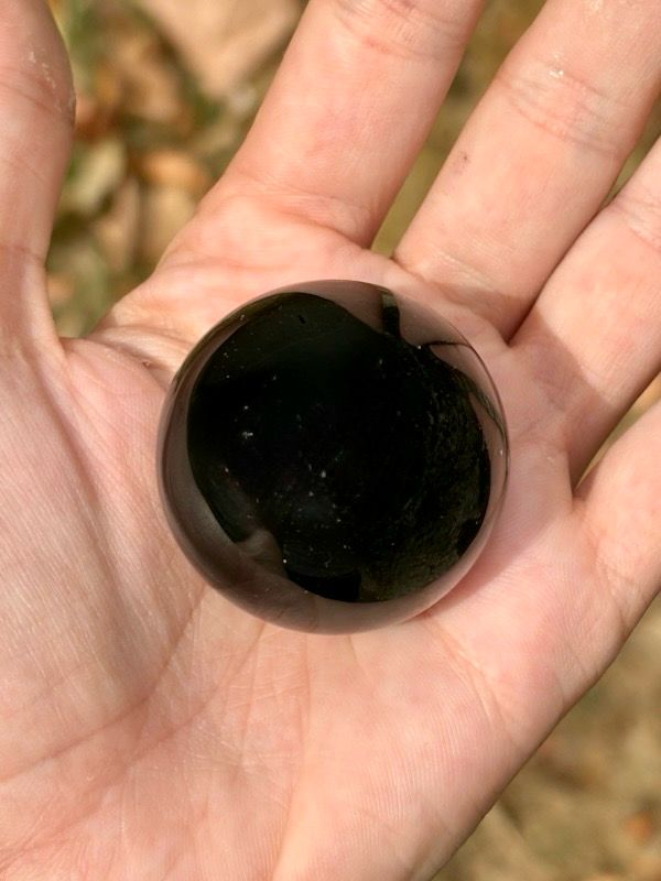 Boule en Obsidienne noire