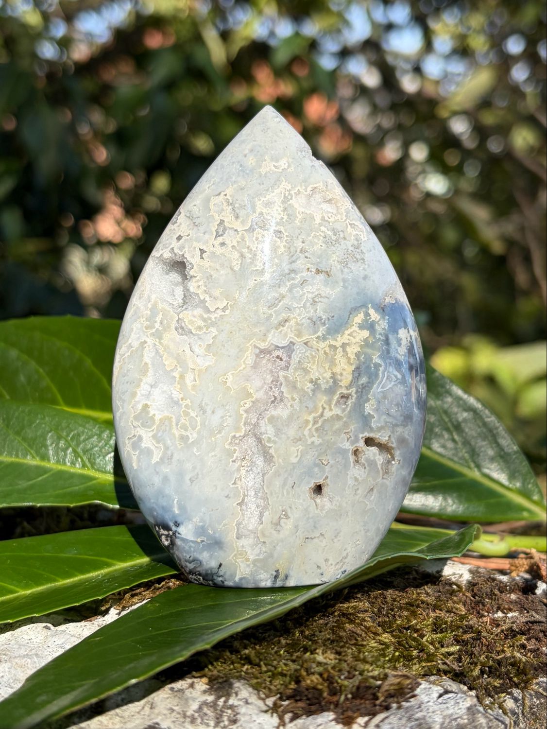 Pointe en Agate bleue