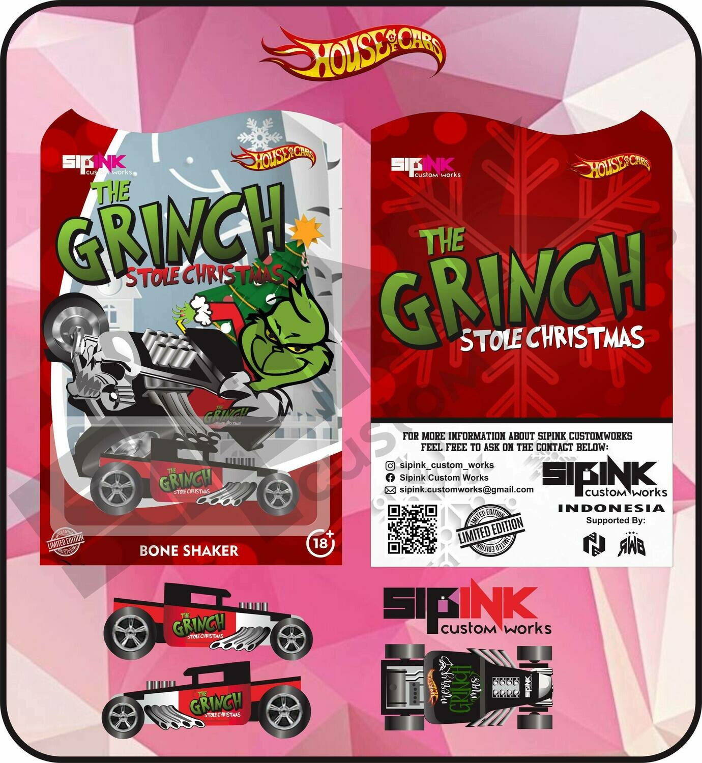 SIPink Grinch Christmas Edition Boneshaker SIPink Grinch Christmas Edition Boneshaker