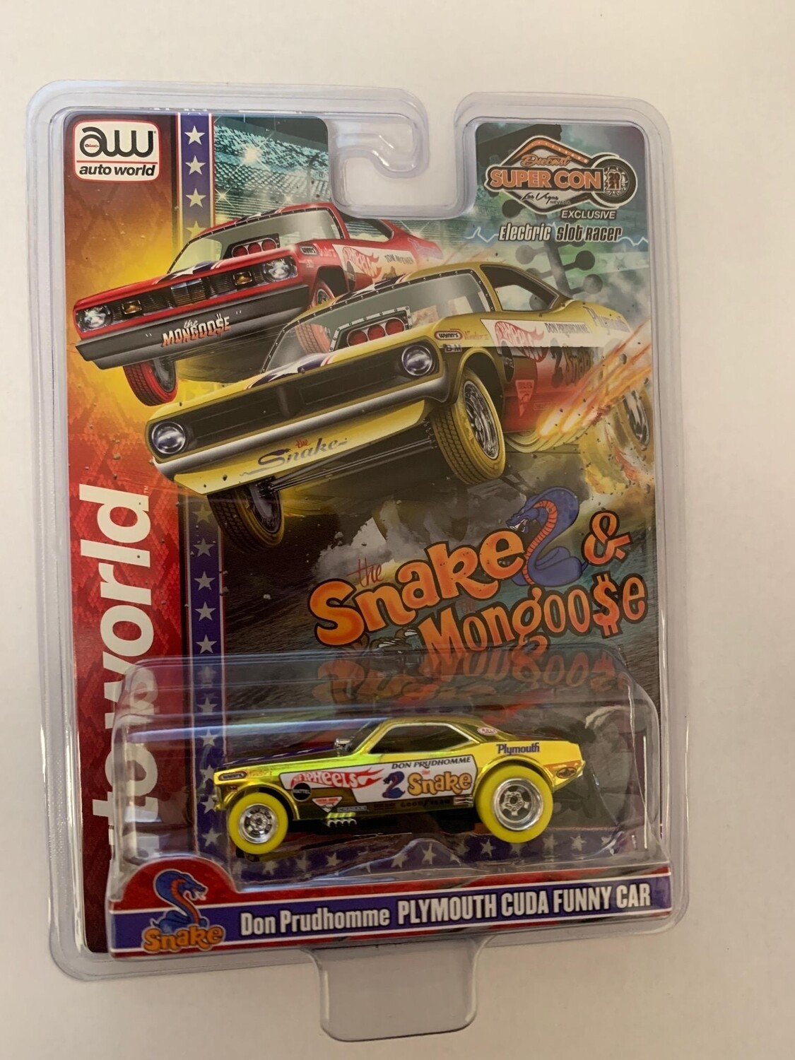 Las Vegas Super Convention Official Snake Slot Car Chrome Yellow 1 of 1000 Las Vegas Super Convention Official Snake Slot Car Chrome Yellow 1 of 1000