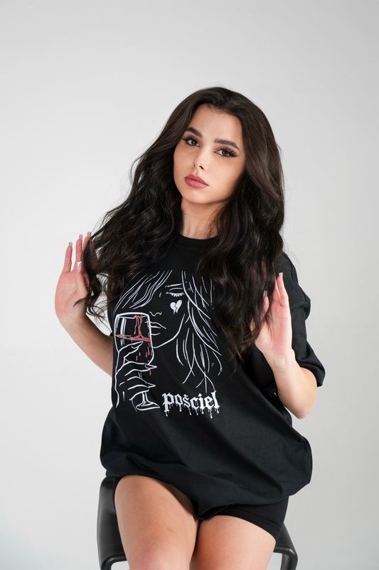 Koszulka Oversize “Pościel” Red Wine – Limitowany Drop