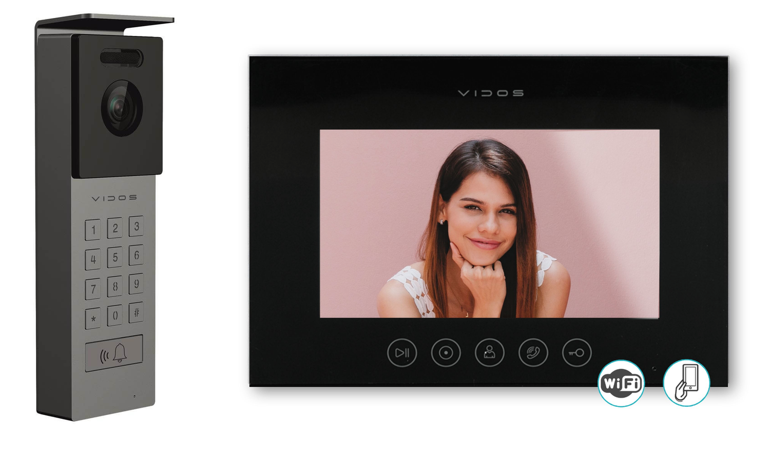 ZESTAW WIDEOFONOWY VIDOS X S12D M11B-X WI-FI - JEDNOABONENTOWY CZARNY