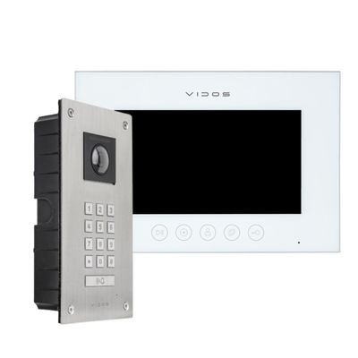Wideodomofon podtynkowy Vidos z szyfratorem S14D i monitorem M11W-X