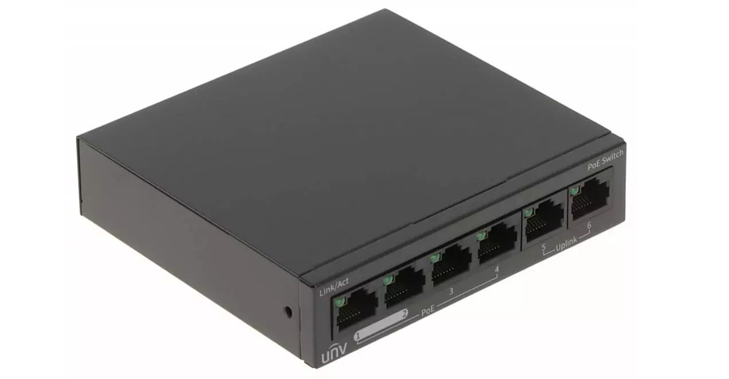 NSW2020-6T-PoE-IN Switch 6-portowy (4xPoE)