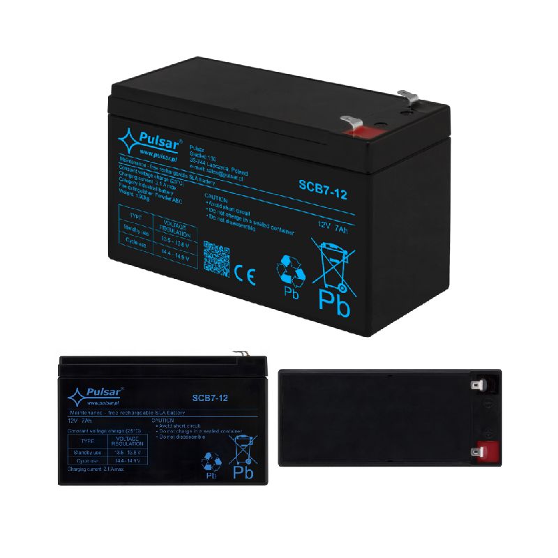 Akumulator 7Ah/12V AGM Pulsar SCB7-12