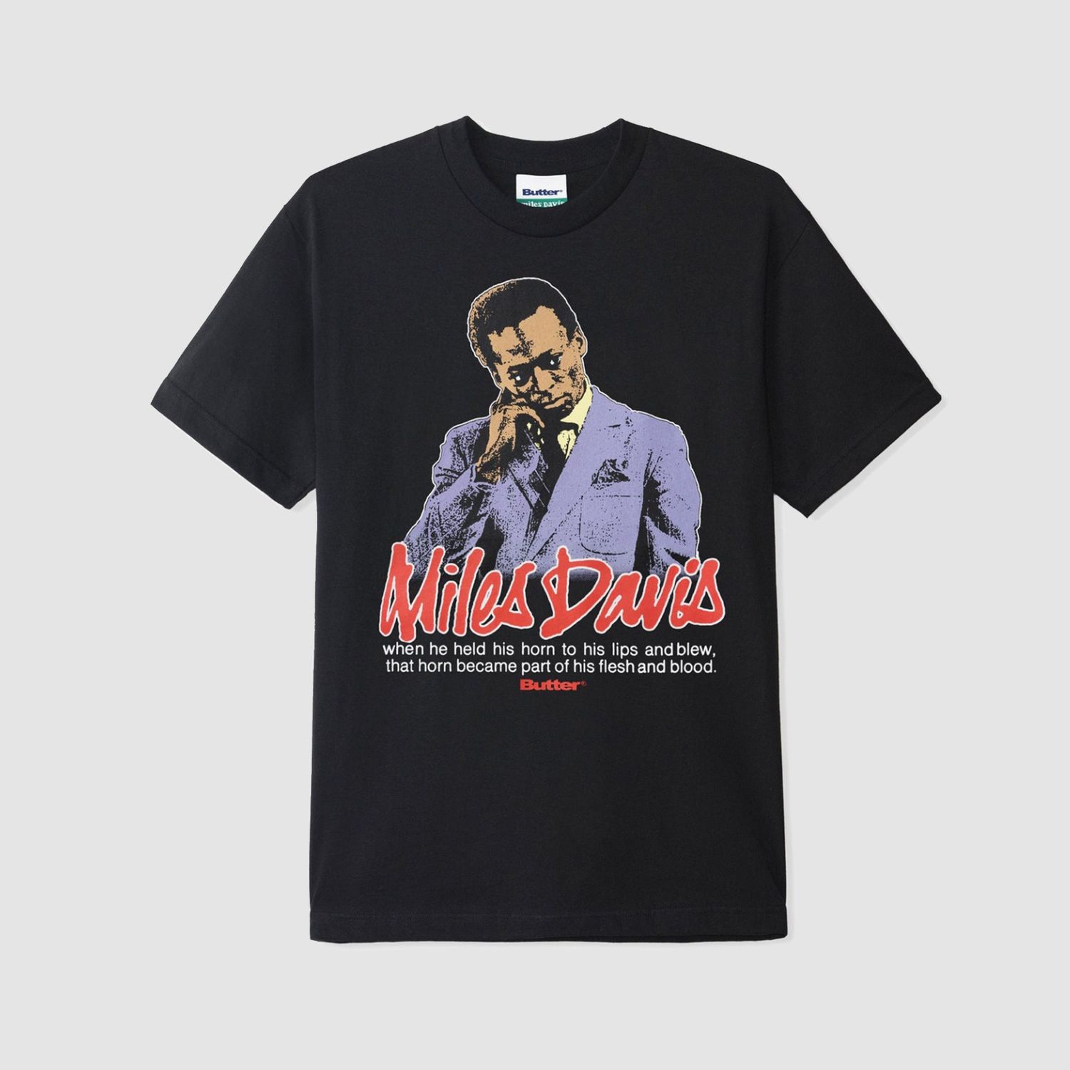 Miles Portrait Tee Black