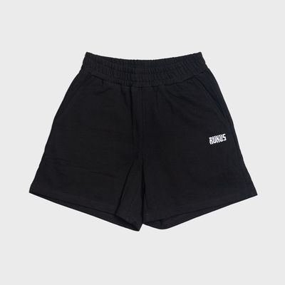 Wavy Logo Sweatshort Black