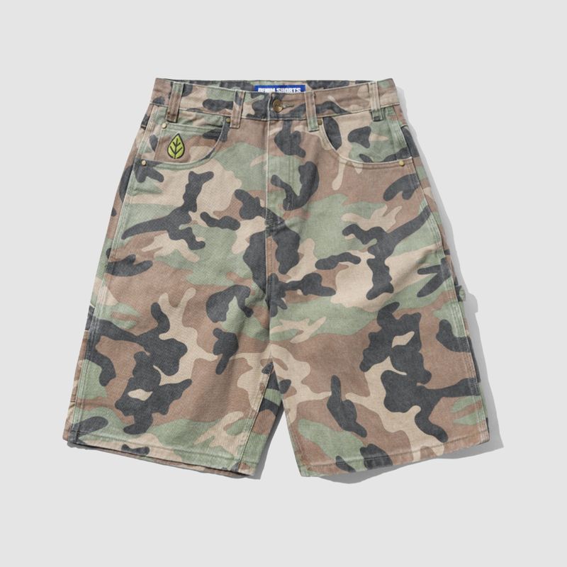 Woodland Camo Denim Shorts