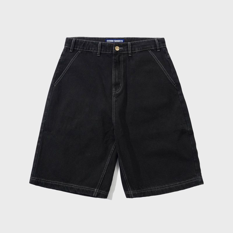 Scribble Denim Shorts Washed Black 