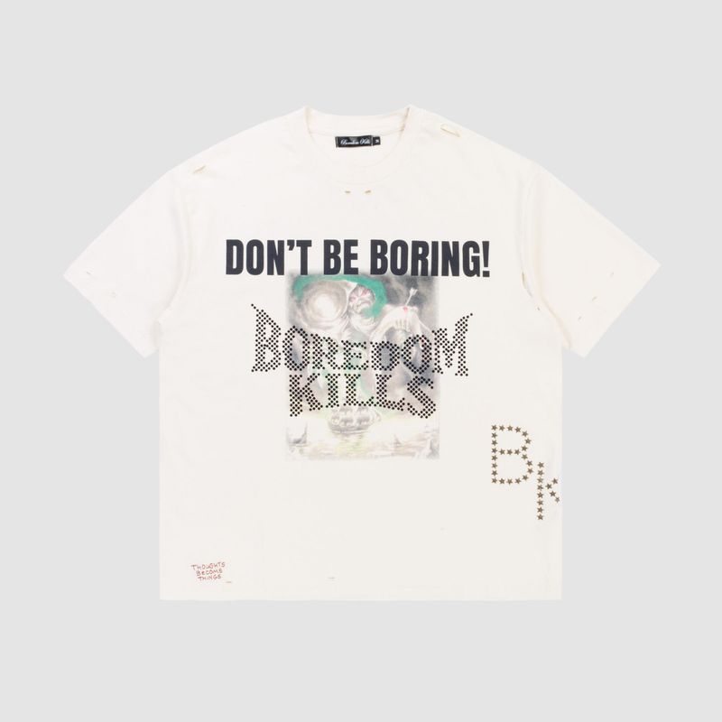 Don't Be Boring Tee Beige