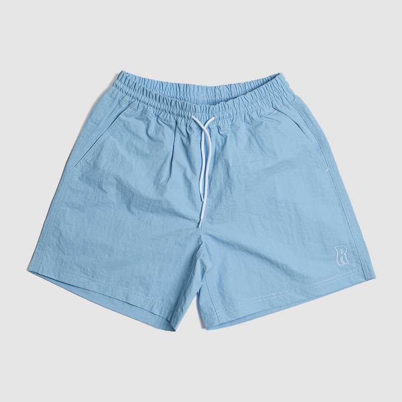 Wavy "R"Nylon Shorts Sky Blue