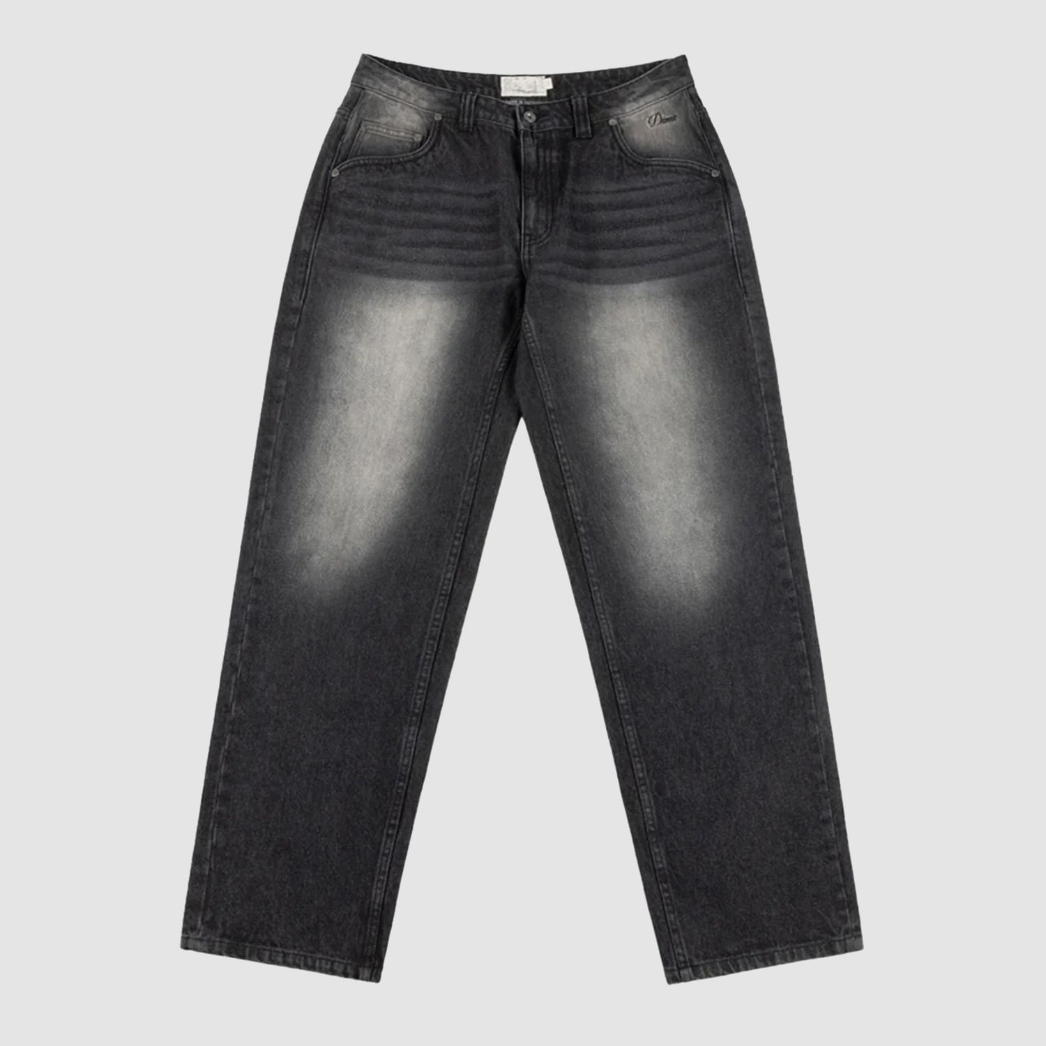 Relaxed Denim Pants Sandblasted Black